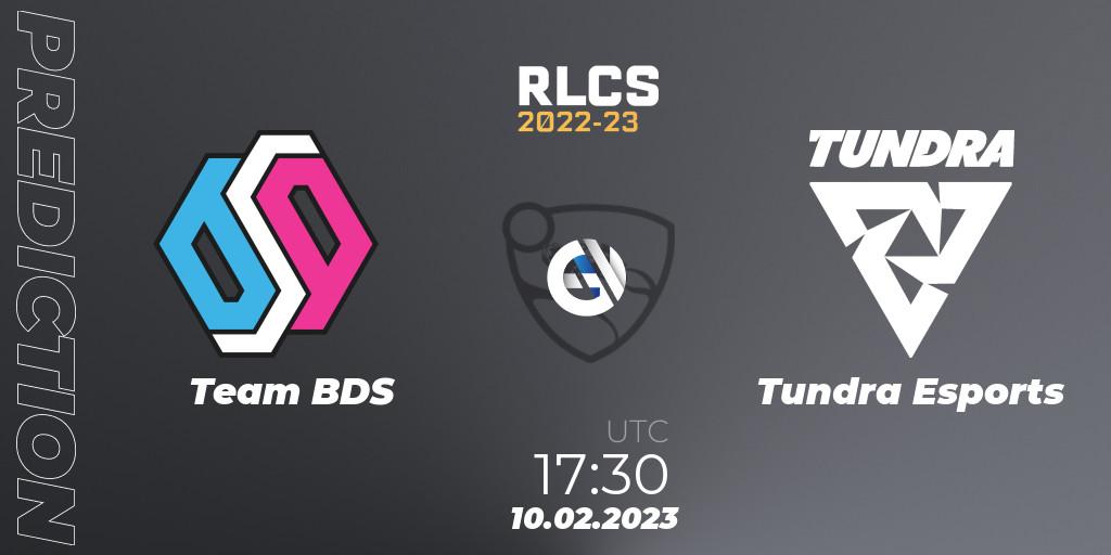 Team BDS vs Tundra Esports: Betting TIp, Match Prediction. 10.02.2023 at 17:30. Rocket League, RLCS 2022-23 - Winter: Europe Regional 2 - Winter Cup