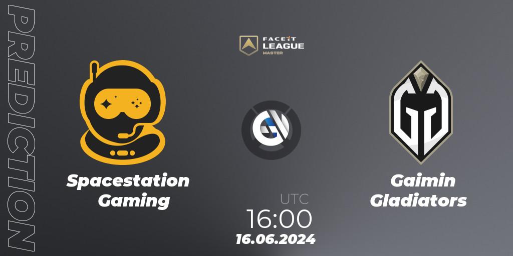 Spacestation Gaming vs Gaimin Gladiators: Betting TIp, Match Prediction. 16.06.2024 at 16:00. Overwatch, FACEIT League Season 1 - EMEA Master Road to EWC