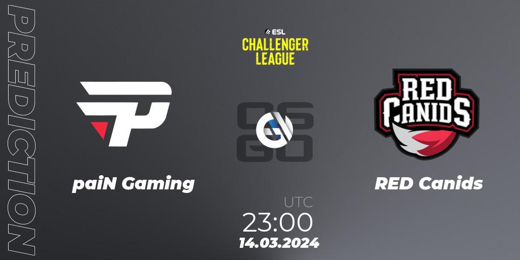 paiN Gaming vs RED Canids: Betting TIp, Match Prediction. 08.05.2024 at 23:00. Counter-Strike (CS2), ESL Challenger League Season 47: South America