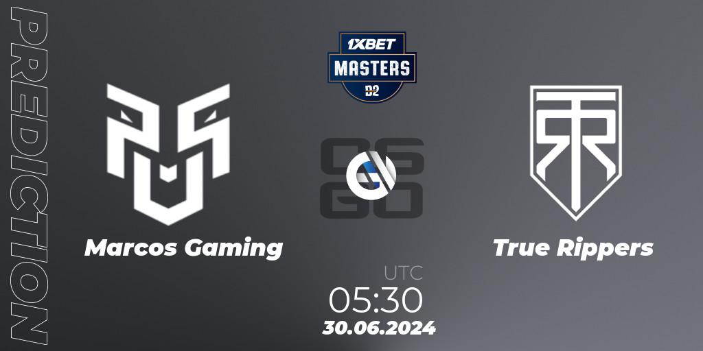 Marcos Gaming vs True Rippers: Betting TIp, Match Prediction. 30.06.2024 at 05:40. Counter-Strike (CS2), Dust2.in Masters #11