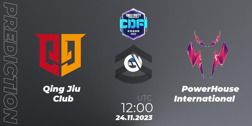 Qing Jiu Club vs PowerHouse International: Betting TIp, Match Prediction. 24.11.2023 at 12:40. Call of Duty, CODM Fall Invitational 2023
