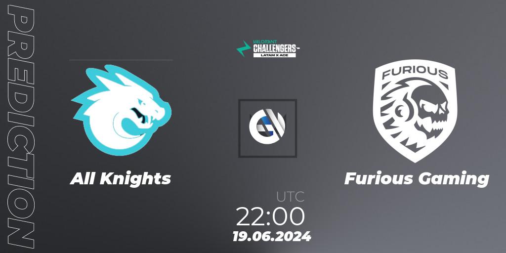 All Knights vs Furious Gaming: Betting TIp, Match Prediction. 19.06.2024 at 22:00. VALORANT, VALORANT Challengers 2024 LAS: Split 2