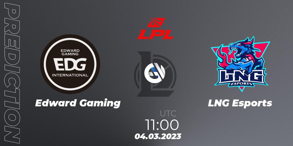 Edward Gaming vs LNG Esports: Betting TIp, Match Prediction. 04.03.2023 at 11:00. LoL, LPL Spring 2023 - Group Stage