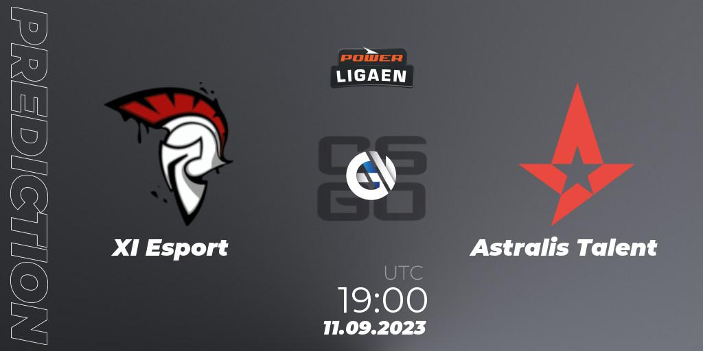 XI Esport vs Astralis Talent: Betting TIp, Match Prediction. 11.09.2023 at 19:00. Counter-Strike (CS2), POWER Ligaen Season 24 Finals
