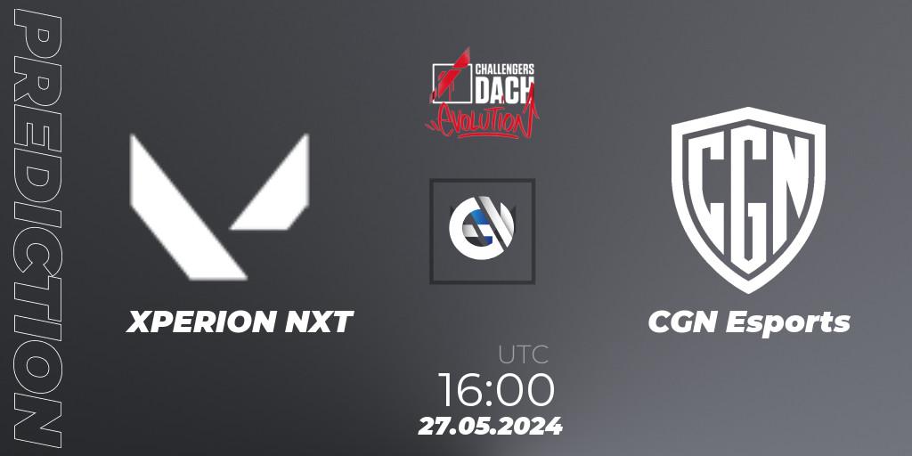 XPERION NXT vs CGN Esports: Betting TIp, Match Prediction. 27.05.2024 at 19:00. VALORANT, VALORANT Challengers 2024 DACH: Evolution Split 2