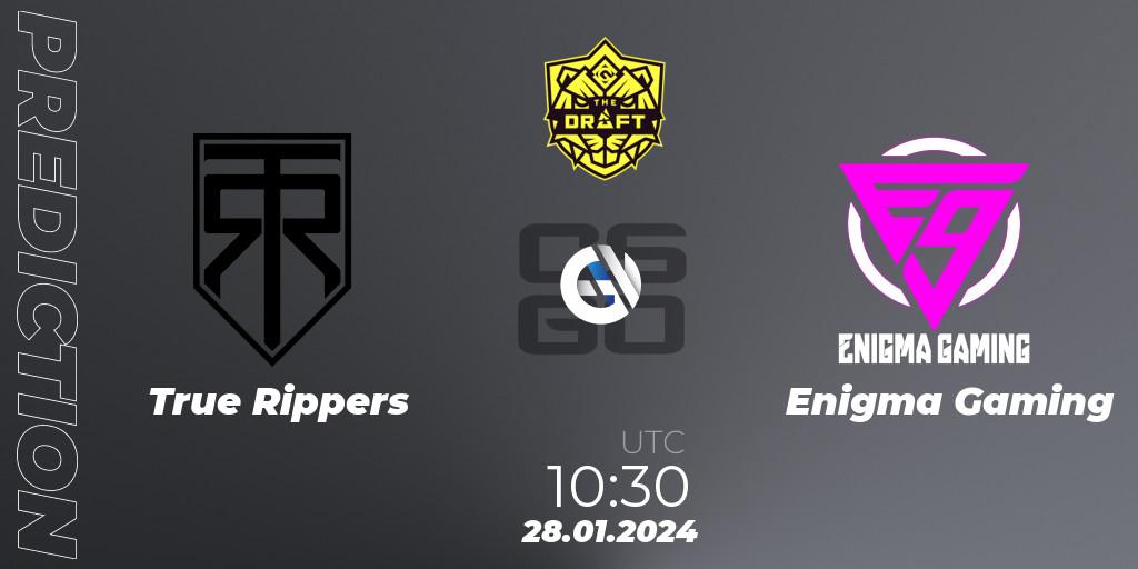 True Rippers vs Enigma Gaming: Betting TIp, Match Prediction. 28.01.2024 at 11:30. Counter-Strike (CS2), BLAST The Draft Season 1 - India Division