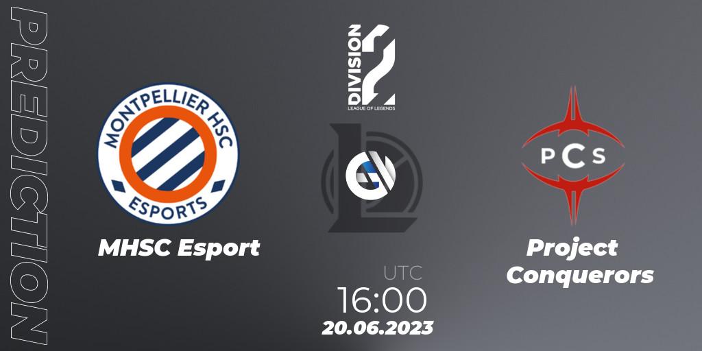 MHSC Esport vs Project Conquerors: Betting TIp, Match Prediction. 20.06.2023 at 16:00. LoL, LFL Division 2 Summer 2023 - Group Stage