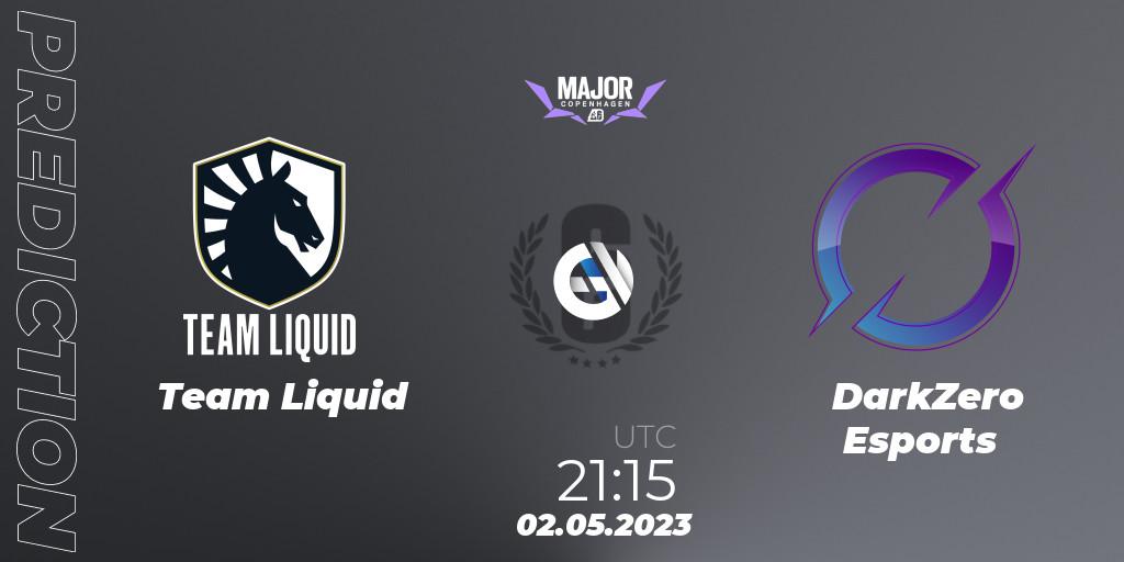 Team Liquid vs DarkZero Esports: Betting TIp, Match Prediction. 02.05.2023 at 19:50. Rainbow Six, BLAST R6 Major Copenhagen 2023