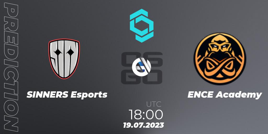 SINNERS Esports vs ENCE Academy: Betting TIp, Match Prediction. 19.07.2023 at 19:20. Counter-Strike (CS2), CCT North Europe Series #6