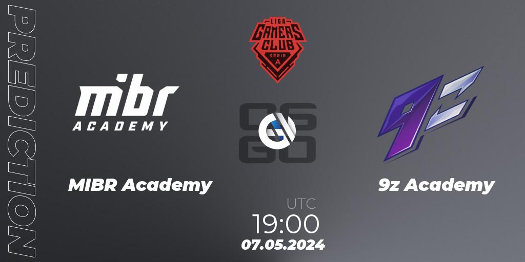 MIBR Academy vs 9z Academy: Betting TIp, Match Prediction. 07.05.2024 at 19:00. Counter-Strike (CS2), Gamers Club Liga Série A: April 2024