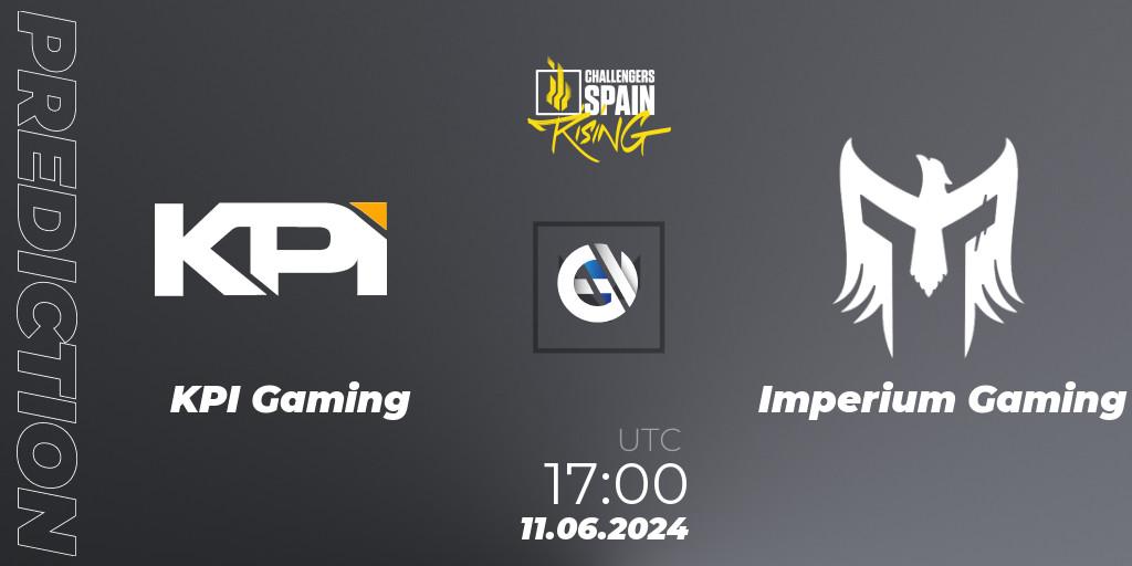 KPI Gaming vs Imperium Gaming: Betting TIp, Match Prediction. 11.06.2024 at 17:00. VALORANT, VALORANT Challengers 2024 Spain: Rising Split 2