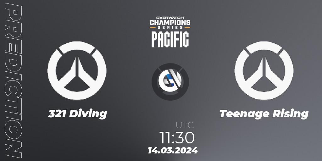 321 Diving vs Teenage Rising: Betting TIp, Match Prediction. 14.03.24. Overwatch, Overwatch Champions Series 2024 - Stage 1 Pacific