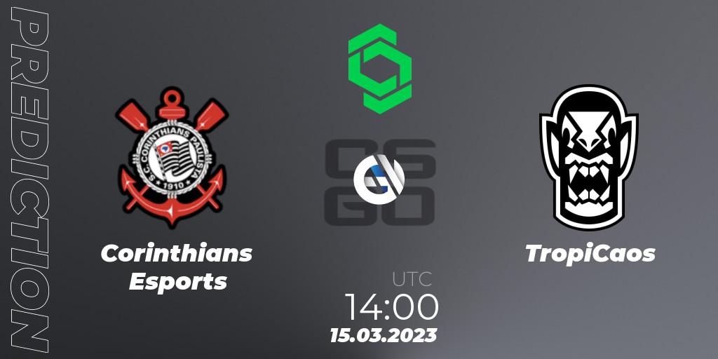 Corinthians Esports vs TropiCaos: Betting TIp, Match Prediction. 15.03.2023 at 14:00. Counter-Strike (CS2), CCT South America Series #5