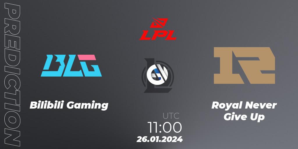 Bilibili Gaming vs Royal Never Give Up: Betting TIp, Match Prediction. 26.01.24. LoL, LPL Spring 2024 - Group Stage