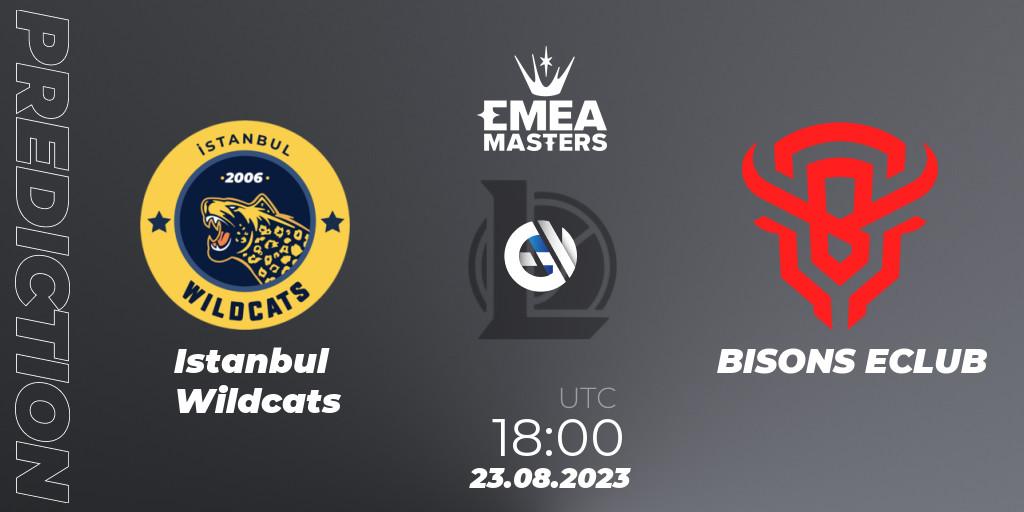 Istanbul Wildcats vs BISONS ECLUB: Betting TIp, Match Prediction. 23.08.23. LoL, EMEA Masters Summer 2023