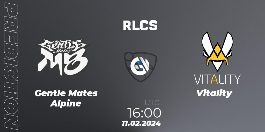 Gentle Mates Alpine vs Vitality: Betting TIp, Match Prediction. 11.02.2024 at 16:00. Rocket League, RLCS 2024 - Major 1: Europe Open Qualifier 1