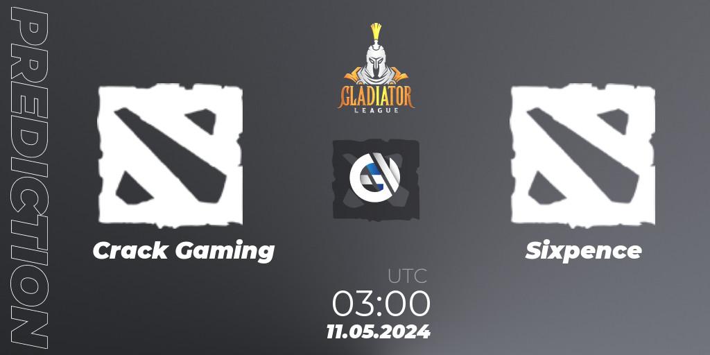 Crack Gaming vs Sixpence: Betting TIp, Match Prediction. 11.05.2024 at 03:00. Dota 2, Gladiator League