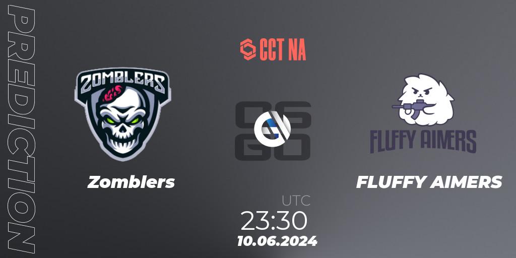 Zomblers vs FLUFFY AIMERS: Betting TIp, Match Prediction. 10.06.2024 at 23:30. Counter-Strike (CS2), CCT Season 2 North American Series #1