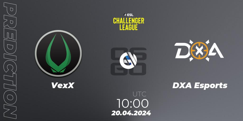 VexX vs DXA Esports: Betting TIp, Match Prediction. 07.05.2024 at 11:10. Counter-Strike (CS2), ESL Challenger League Season 47: Oceania