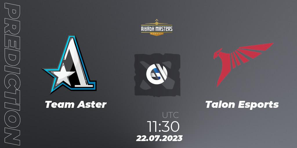 Team Aster vs Talon Esports: Betting TIp, Match Prediction. 22.07.23. Dota 2, Riyadh Masters 2023 - Group Stage