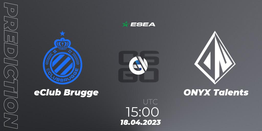 eClub Brugge vs ONYX Talents: Betting TIp, Match Prediction. 24.04.23. CS2 (CS:GO), ESEA Season 45: Advanced Division - Europe