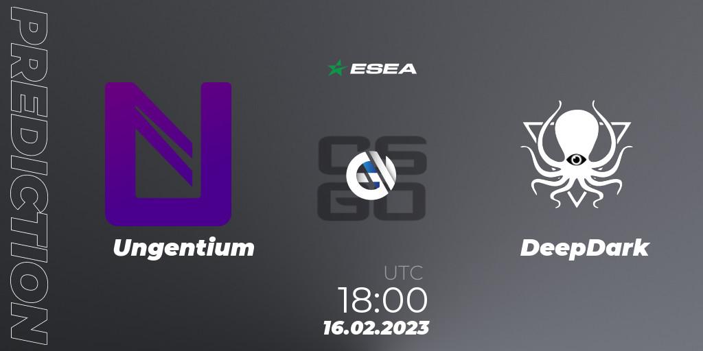 Ungentium vs BREAKTHROUGH: Betting TIp, Match Prediction. 17.02.2023 at 16:00. Counter-Strike (CS2), ESEA Season 44: Advanced Division - Europe