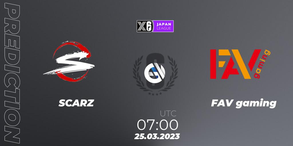 SCARZ vs FAV gaming: Betting TIp, Match Prediction. 25.03.23. Rainbow Six, Japan League 2023 - Stage 1