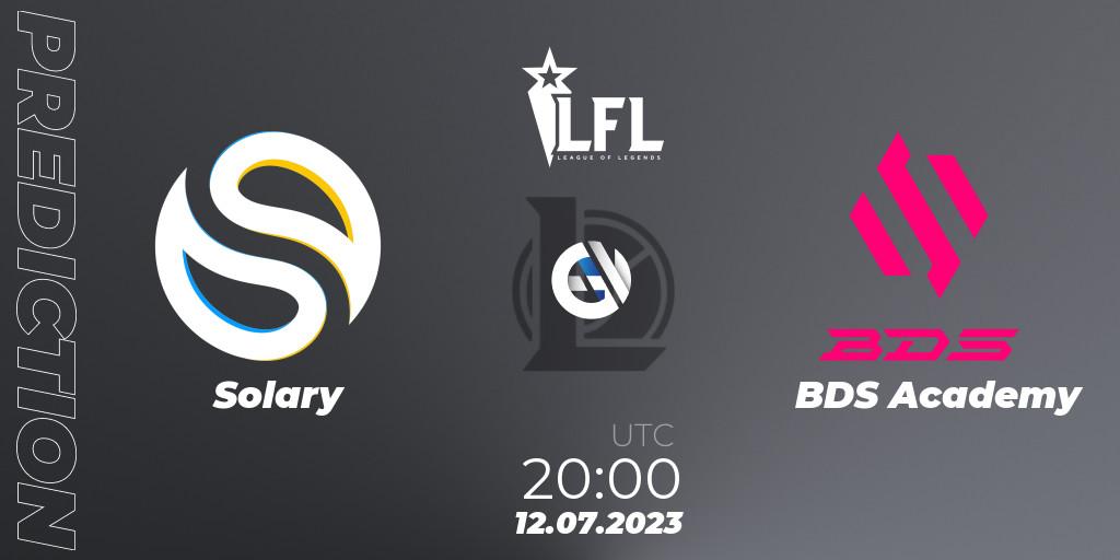 Solary vs BDS Academy: Betting TIp, Match Prediction. 12.07.2023 at 20:00. LoL, LFL Summer 2023 - Group Stage