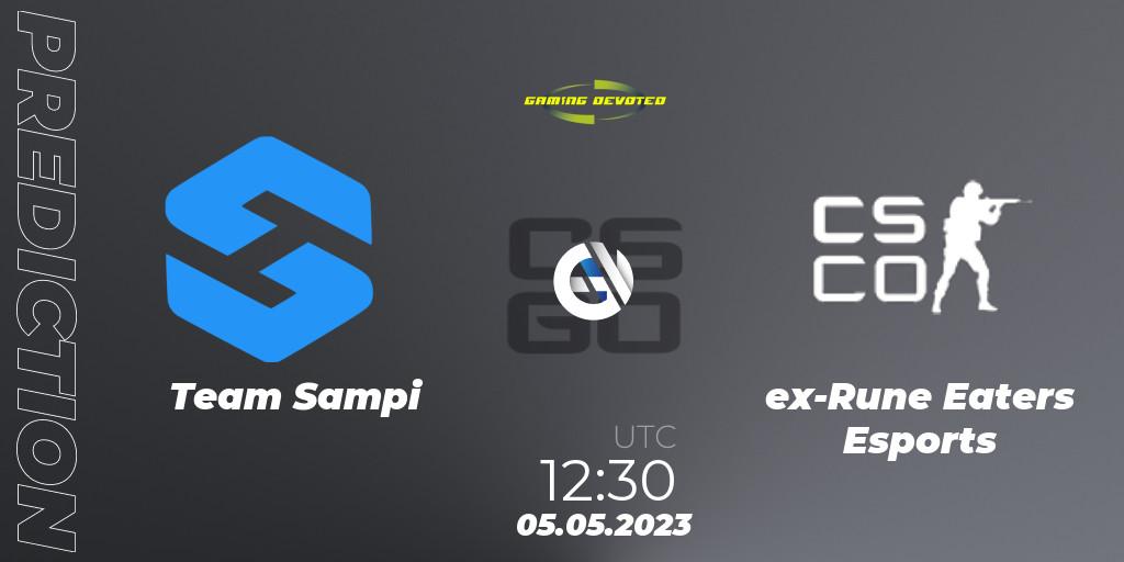 Team Sampi vs ex-Rune Eaters Esports: Betting TIp, Match Prediction. 06.05.2023 at 10:00. Counter-Strike (CS2), Gaming Devoted Become The Best: Series #1