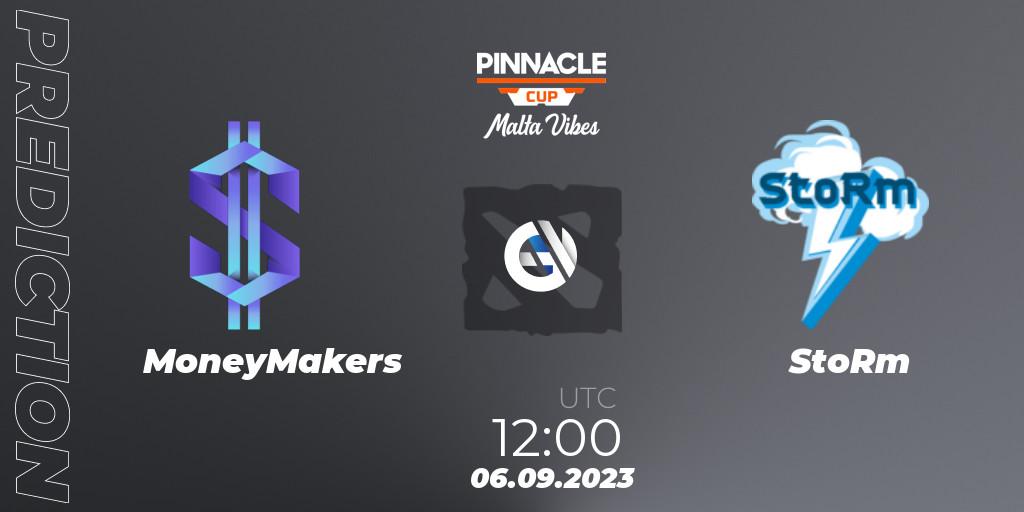 MoneyMakers vs StoRm: Betting TIp, Match Prediction. 06.09.2023 at 12:00. Dota 2, Pinnacle Cup: Malta Vibes #3