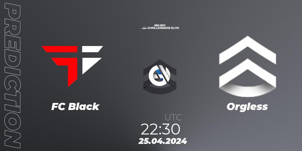 FC Black vs Orgless: Betting TIp, Match Prediction. 25.04.2024 at 22:30. Call of Duty, Call of Duty Challengers 2024 - Elite 2: NA
