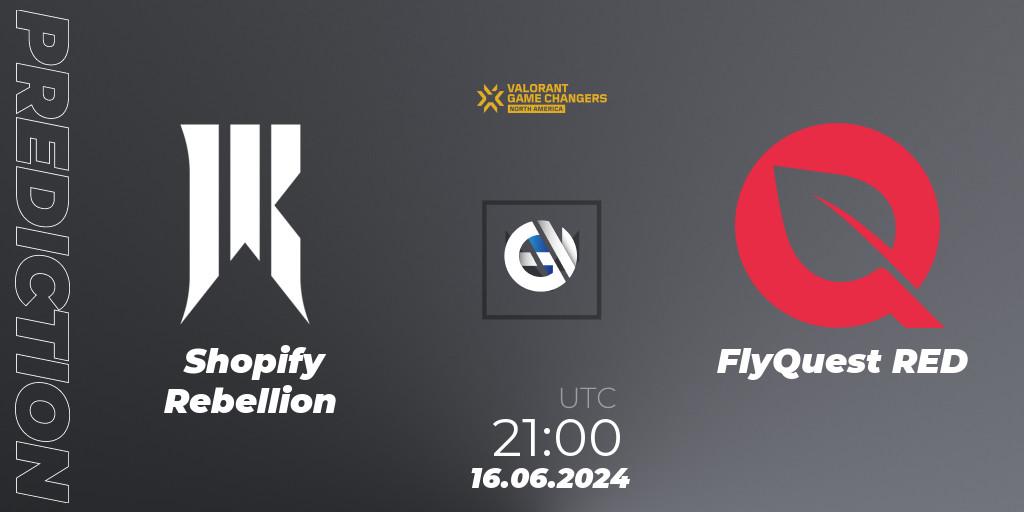 Shopify Rebellion vs FlyQuest RED: Betting TIp, Match Prediction. 16.06.2024 at 21:00. VALORANT, VCT 2024: Game Changers North America Series 2