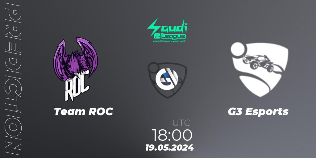 Team ROC vs G3 Esports: Betting TIp, Match Prediction. 19.05.2024 at 18:00. Rocket League, Saudi eLeague 2024 - Major 2: Online Major Phase 1