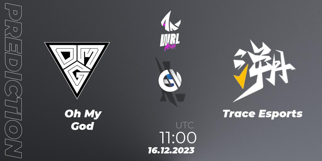 Oh My God vs Trace Esports: Betting TIp, Match Prediction. 16.12.2023 at 11:00. Wild Rift, WRL Asia 2023 - Season 2 - Regular Season