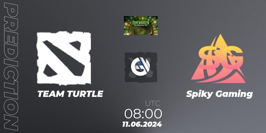 TEAM TURTLE vs Spiky Gaming: Betting TIp, Match Prediction. 11.06.2024 at 08:30. Dota 2, The International 2024 - China Closed Qualifier