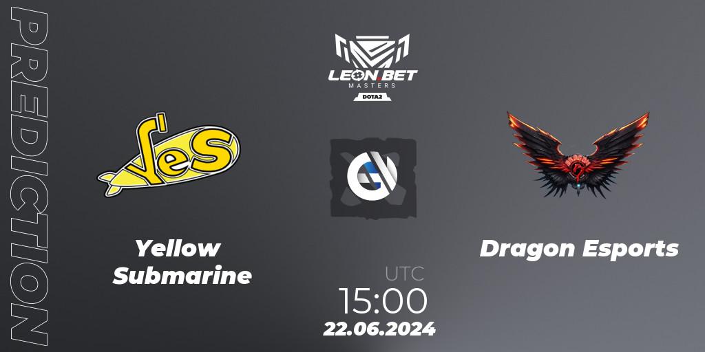 Yellow Submarine vs Dragon Esports: Betting TIp, Match Prediction. 22.06.2024 at 15:30. Dota 2, Leon Masters #1
