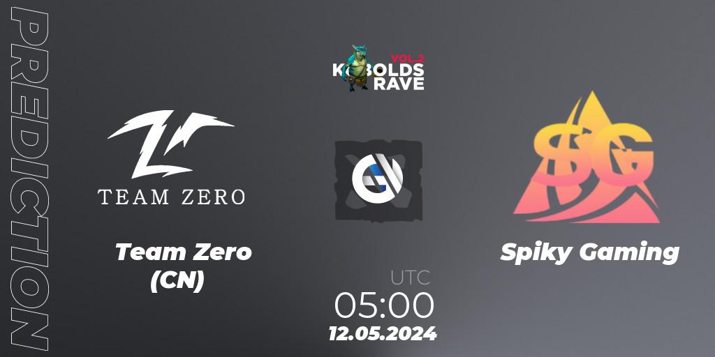 Team Zero (CN) vs Spiky Gaming: Betting TIp, Match Prediction. 12.05.2024 at 05:00. Dota 2, Cringe Station Kobolds Rave 2