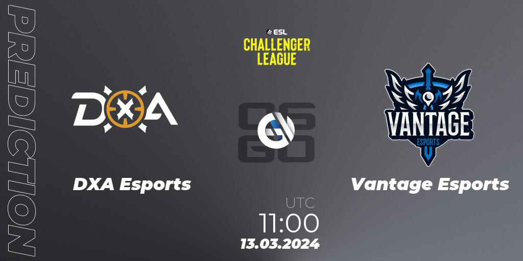 DXA Esports vs Vantage Esports: Betting TIp, Match Prediction. 13.03.24. CS2 (CS:GO), ESL Challenger League Season 47: Oceania