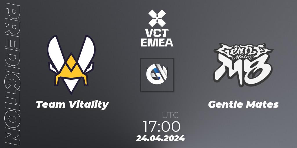 Team Vitality vs Gentle Mates: Betting TIp, Match Prediction. 24.04.24. VALORANT, VALORANT Champions Tour 2024: EMEA League - Stage 1 - Group Stage