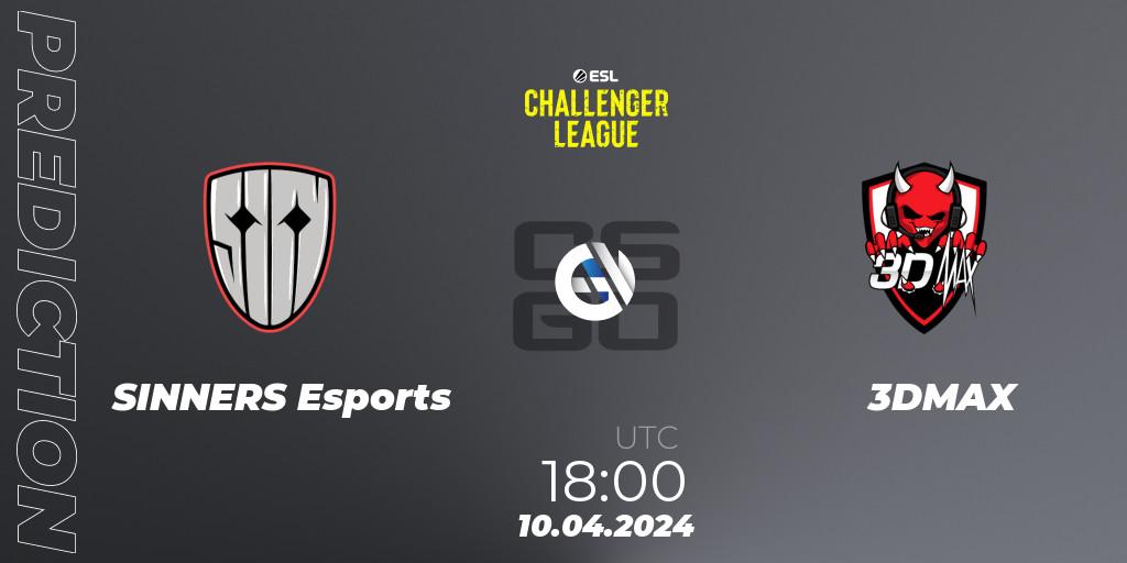 SINNERS Esports vs 3DMAX: Betting TIp, Match Prediction. 10.04.24. CS2 (CS:GO), ESL Challenger League Season 47: Europe