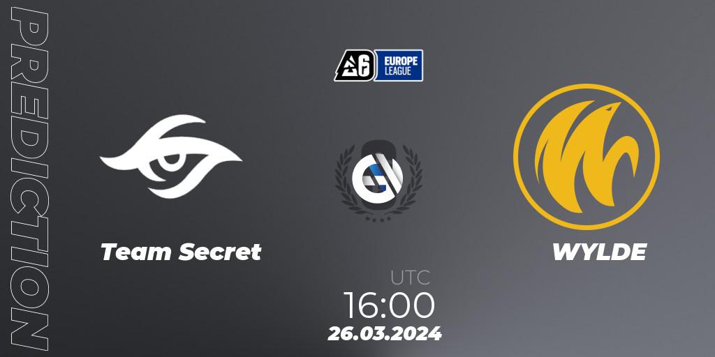 Team Secret vs WYLDE: Betting TIp, Match Prediction. 26.03.24. Rainbow Six, Europe League 2024 - Stage 1