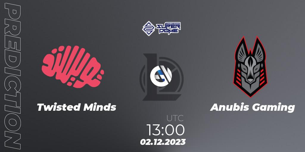 Twisted Minds vs Anubis Gaming: Betting TIp, Match Prediction. 02.12.2023 at 13:00. LoL, Superdome 2023 - Egypt
