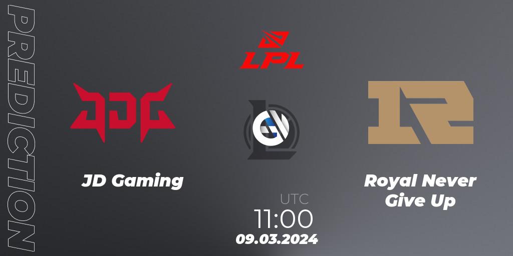 JD Gaming vs Royal Never Give Up: Betting TIp, Match Prediction. 09.03.24. LoL, LPL Spring 2024 - Group Stage