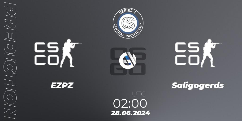 EZPZ vs Saligogerds: Betting TIp, Match Prediction. 28.06.2024 at 02:00. Counter-Strike (CS2), Central Pacific Cup: Series 1