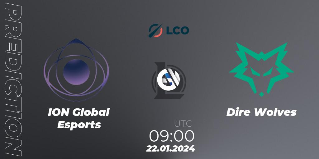 ION Global Esports vs Dire Wolves: Betting TIp, Match Prediction. 22.01.24. LoL, LCO Split 1 2024 - Group Stage