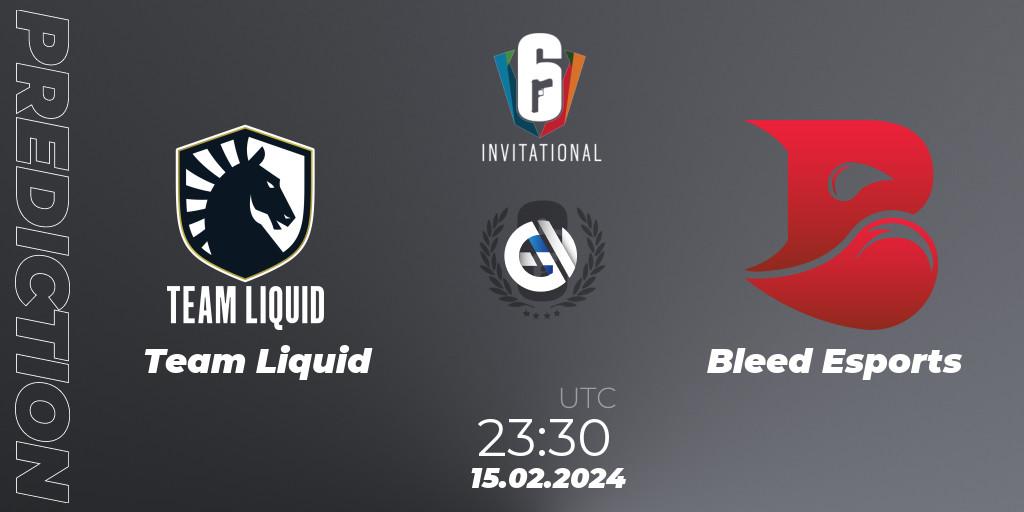Team Liquid vs Bleed Esports: Betting TIp, Match Prediction. 15.02.24. Rainbow Six, Six Invitational 2024 - Group Stage
