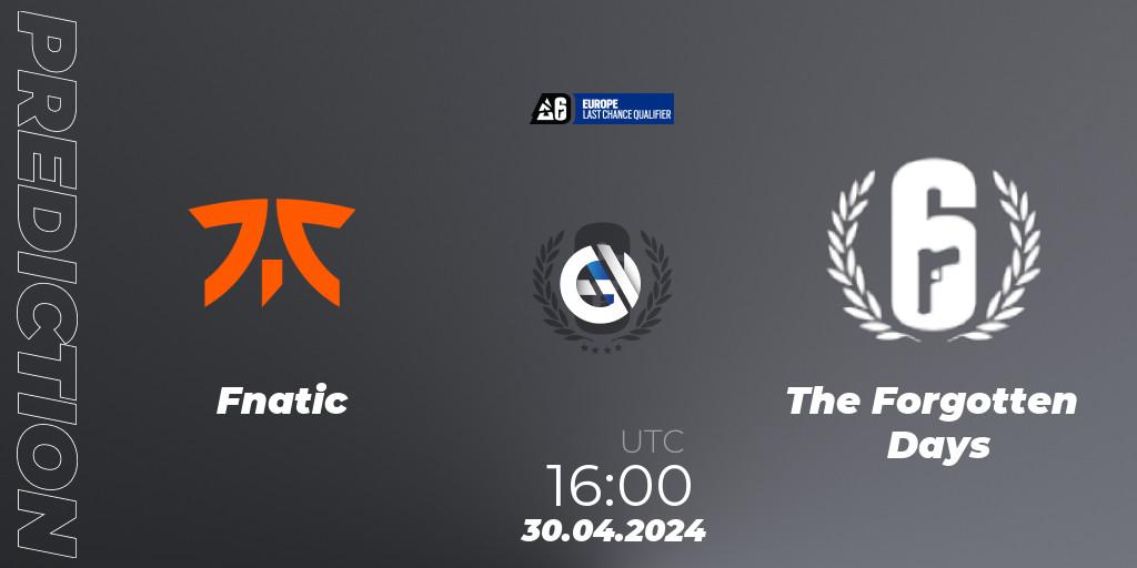 Fnatic vs The Forgotten Days: Betting TIp, Match Prediction. 30.04.24. Rainbow Six, Europe League 2024 - Stage 1 LCQ