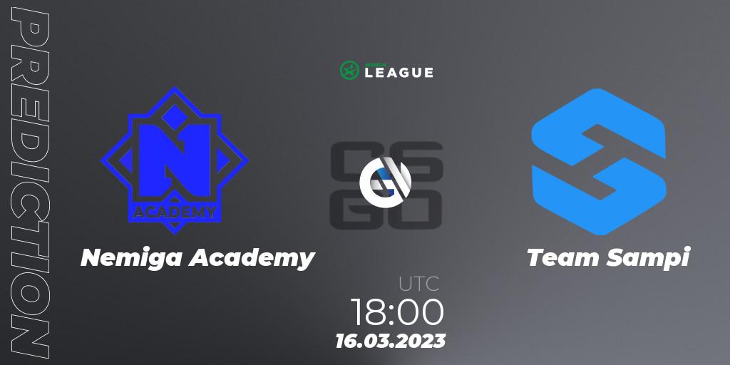 Nemiga Academy vs Team Sampi: Betting TIp, Match Prediction. 16.03.2023 at 18:00. Counter-Strike (CS2), ESEA Season 44: Main Division - Europe
