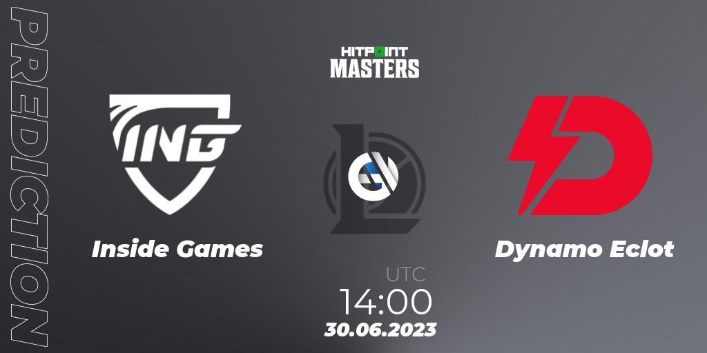 Inside Games vs Dynamo Eclot: Betting TIp, Match Prediction. 30.06.23. LoL, Hitpoint Masters Summer 2023 - Group Stage