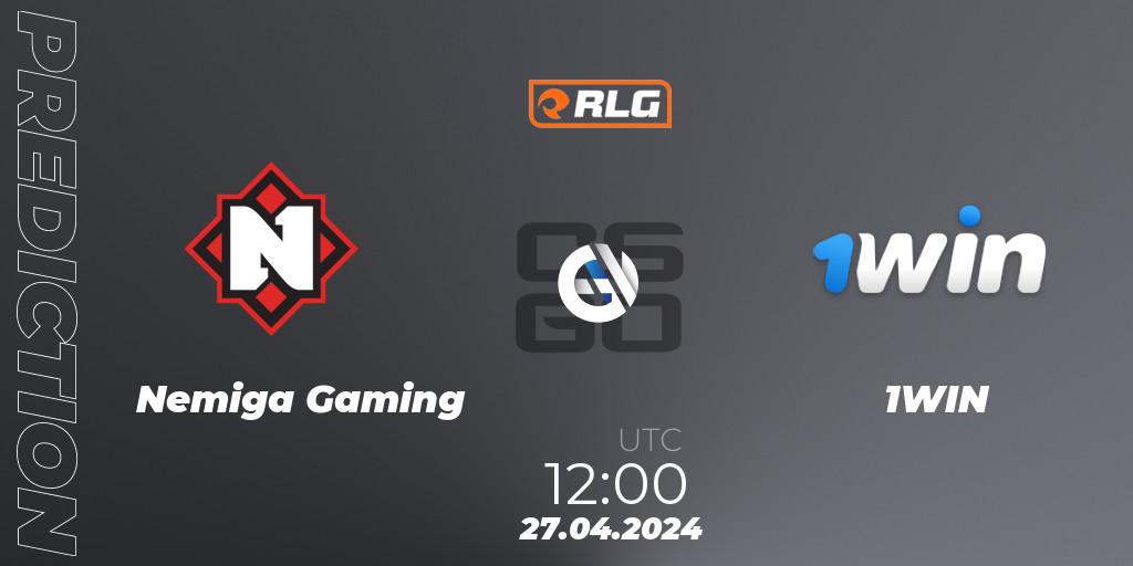 Nemiga Gaming vs 1WIN: Betting TIp, Match Prediction. 27.04.24. CS2 (CS:GO), RES European Series #3